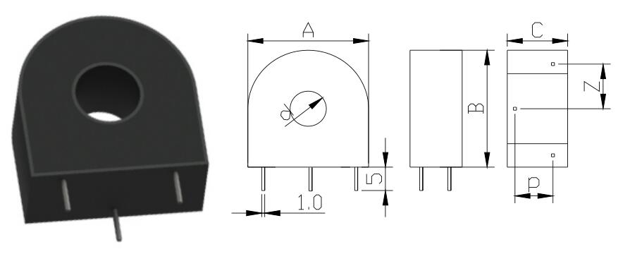 Type A: Dual pins, usually smaller in size and smaller in current range, usually using ultra-fine crystal cores with higher precision;  Type B: Four-pin parallel pins, usually the current is from large to small, usually using ultra-microcrystalline iron core, so the accuracy is higher；  Type C: Front and rear parallel pins, usually the current is from large to small, usually using ultra-microcrystalline iron core, so the accuracy is higher;  Class D: Three-pin, usually use silicon steel wound core, so the accuracy is not as good as the ultra-microcrystalline core, but the load capacity is strong.