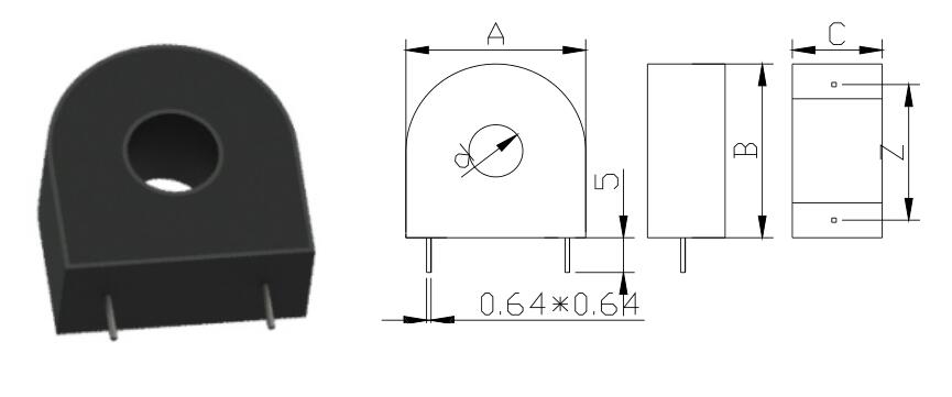 Type A: Dual pins, usually smaller in size and smaller in current range, usually using ultra-fine crystal cores with higher precision;  Type B: Four-pin parallel pins, usually the current is from large to small, usually using ultra-microcrystalline iron core, so the accuracy is higher；  Type C: Front and rear parallel pins, usually the current is from large to small, usually using ultra-microcrystalline iron core, so the accuracy is higher;  Class D: Three-pin, usually use silicon steel wound core, so the accuracy is not as good as the ultra-microcrystalline core, but the load capacity is strong.