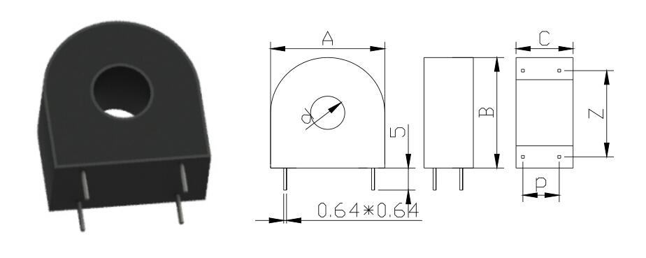 Type A: Dual pins, usually smaller in size and smaller in current range, usually using ultra-fine crystal cores with higher precision;  Type B: Four-pin parallel pins, usually the current is from large to small, usually using ultra-microcrystalline iron core, so the accuracy is higher；  Type C: Front and rear parallel pins, usually the current is from large to small, usually using ultra-microcrystalline iron core, so the accuracy is higher;  Class D: Three-pin, usually use silicon steel wound core, so the accuracy is not as good as the ultra-microcrystalline core, but the load capacity is strong.