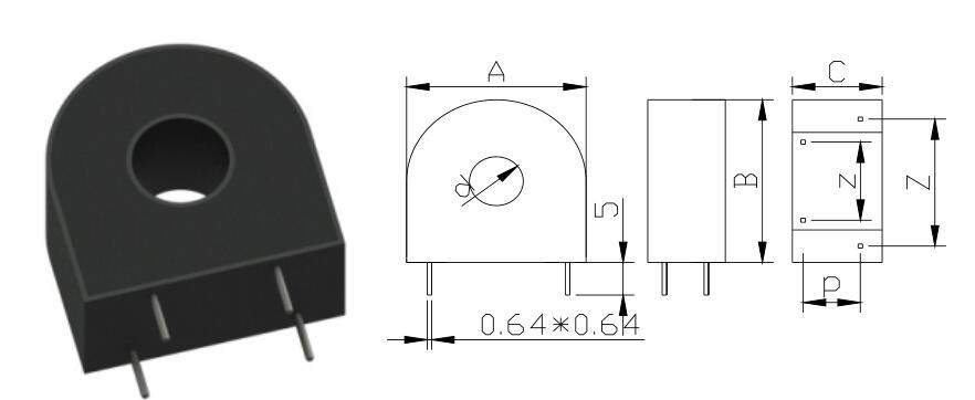 Type A: Dual pins, usually smaller in size and smaller in current range, usually using ultra-fine crystal cores with higher precision;  Type B: Four-pin parallel pins, usually the current is from large to small, usually using ultra-microcrystalline iron core, so the accuracy is higher；  Type C: Front and rear parallel pins, usually the current is from large to small, usually using ultra-microcrystalline iron core, so the accuracy is higher;  Class D: Three-pin, usually use silicon steel wound core, so the accuracy is not as good as the ultra-microcrystalline core, but the load capacity is strong.